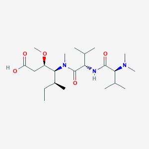 (3R,4S,5S)-4-((S)-2-((S)-2-(Dimethylamino)-3-methylbutanamido)-N,3-dimethylbutanamido)-3-methoxy-5-methylheptanoic acid chemical structure (CAS 133120-89-5)