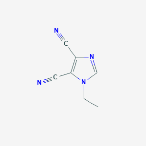 1-Ethyl-1H-imidazole-4,5-dicarbonitrile chemical structure (CAS 133123-67-8)
