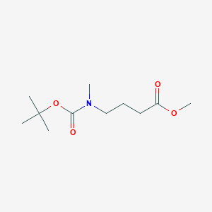 Methyl 4-((tert-butoxycarbonyl)(methyl)amino)butanoate chemical structure (CAS 133171-74-1)