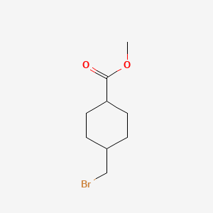 Methyl 4-(bromomethyl)cyclohexanecarboxylate chemical structure (CAS 1331776-42-1)