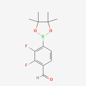 2,3-Difluoro-4-(4,4,5,5-tetramethyl-1,3,2-dioxaborolan-2-yl)benzaldehyde chemical structure (CAS 1331943-76-0)