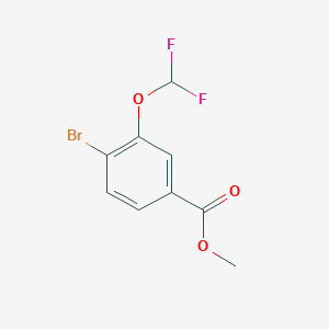 Methyl 4-bromo-3-(difluoromethoxy)benzoate chemical structure (CAS 1331943-86-2)