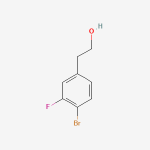 2-(4-Bromo-3-fluorophenyl)ethan-1-ol chemical structure (CAS 1331944-00-3)