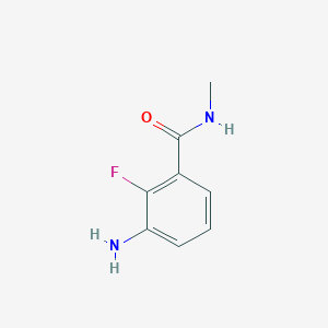 3-Amino-2-fluoro-N-methylbenzamide chemical structure (CAS 1332300-71-6)