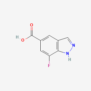 7-Fluoro-1H-indazole-5-carboxylic acid chemical structure (CAS 1332370-59-8)