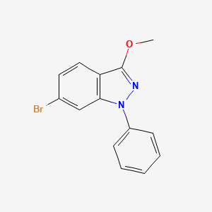 6-Bromo-3-methoxy-1-phenyl-1H-indazole chemical structure (CAS 1332527-03-3)