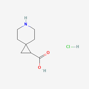 6-Azaspiro[2.5]octane-1-carboxylic acid hydrochloride chemical structure (CAS 1332530-45-6)