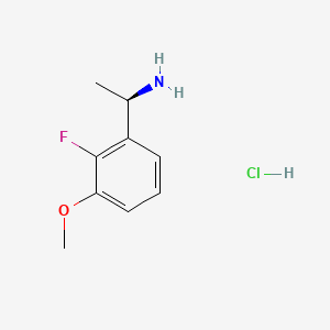 (R)-1-(2-Fluoro-3-methoxyphenyl)ethanamine hydrochloride chemical structure (CAS 1332588-07-4)