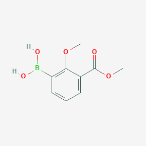 (2-Methoxy-3-(methoxycarbonyl)phenyl)boronic acid chemical structure (CAS 1332637-14-5)
