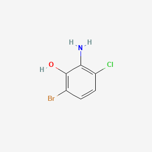 2-Amino-6-bromo-3-chlorophenol chemical structure (CAS 1332765-75-9)