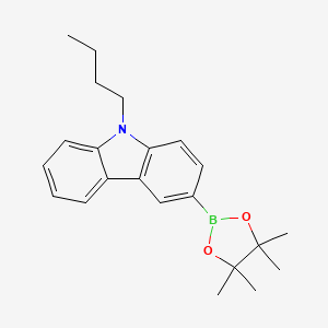 9-Butyl-3-(4,4,5,5-tetramethyl-1,3,2-dioxaborolan-2-yl)-9H-carbazole chemical structure (CAS 1332834-83-9)