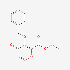 Ethyl 3-(benzyloxy)-4-oxo-4H-pyran-2-carboxylate chemical structure (CAS 1332855-94-3)