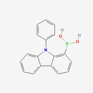 (9-Phenyl-9H-carbazol-1-yl)boronic acid chemical structure (CAS 1333002-41-7)