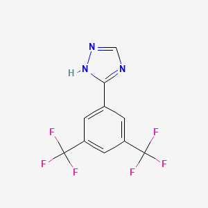 3-(3,5-Bis(trifluoromethyl)phenyl)-1H-1,2,4-triazole chemical structure (CAS 1333154-10-1)