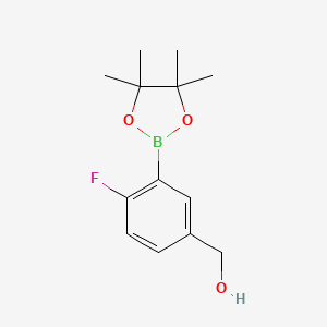 [4-Fluoro-3-(tetramethyl-1,3,2-dioxaborolan-2-yl)phenyl]methanol chemical structure (CAS 1333264-06-4)