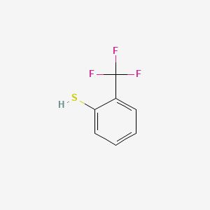 2-(Trifluoromethyl)benzenethiol chemical structure (CAS 13333-97-6)