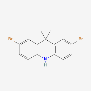 2,7-Dibromo-9,9-dimethyl-9,10-dihydroacridine chemical structure (CAS 1333316-35-0)