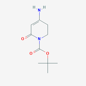 tert-Butyl 4-amino-2-oxo-5,6-dihydropyridine-1(2H)-carboxylate chemical structure (CAS 1333319-62-2)