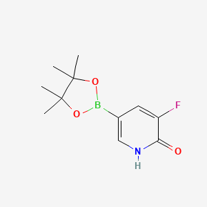 3-Fluoro-5-(4,4,5,5-tetramethyl-1,3,2-dioxaborolan-2-yl)pyridin-2-ol chemical structure (CAS 1333319-76-8)