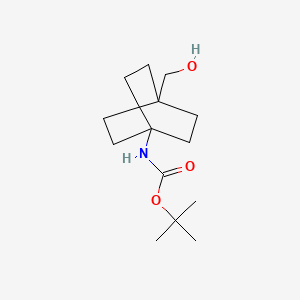tert-Butyl (4-(hydroxymethyl)bicyclo[2.2.2]octan-1-yl)carbamate chemical structure (CAS 1333384-43-2)