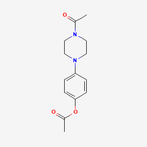4-(4-Acetylpiperazin-1-yl)phenyl acetate chemical structure (CAS 133345-21-8)