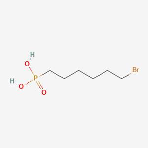 (6-Bromohexyl)phosphonic acid chemical structure (CAS 133345-66-1)