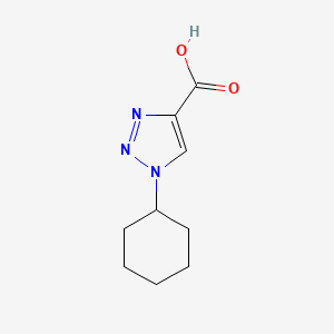 1-Cyclohexyl-1H-1,2,3-triazole-4-carboxylic acid chemical structure (CAS 1333542-85-0)