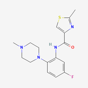 N-(5-Fluoro-2-(4-methylpiperazin-1-yl)phenyl)-2-methylthiazole-4-carboxamide chemical structure (CAS 1333666-88-8)