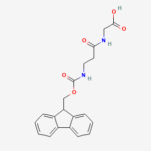 2-(3-((((9H-Fluoren-9-yl)methoxy)carbonyl)amino)propanamido)acetic acid chemical structure (CAS 133368-47-5)