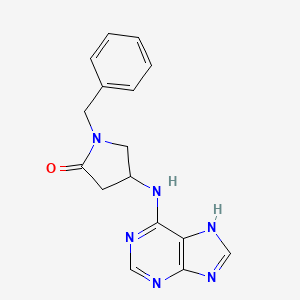 4-((9H-Purin-6-yl)amino)-1-benzylpyrrolidin-2-one chemical structure (CAS 1333714-43-4)