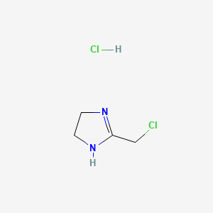 2-(Chloromethyl)-4,5-dihydro-1H-imidazole hydrochloride chemical structure (CAS 13338-49-3)