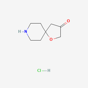 1-Oxa-8-azaspiro[4.5]decan-3-one hydrochloride chemical structure (CAS 133382-42-0)