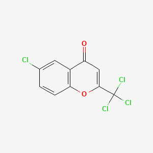 6-Chloro-2-(trichloromethyl)-4H-chromen-4-one chemical structure (CAS 133406-29-8)