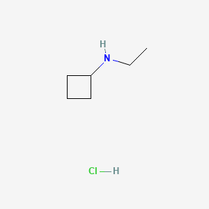 N-Ethylcyclobutanamine hydrochloride chemical structure (CAS 1334146-80-3)
