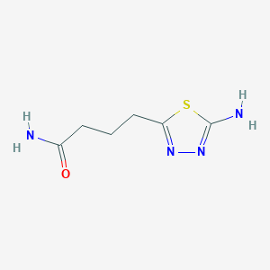 4-(5-Amino-1,3,4-thiadiazol-2-yl)butanamide chemical structure (CAS 1334148-00-3)