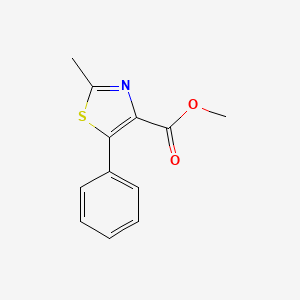 Methyl 2-methyl-5-phenylthiazole-4-carboxylate chemical structure (CAS 133415-15-3)