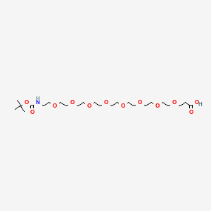 2,2-Dimethyl-4-oxo-3,8,11,14,17,20,23,26,29-nonaoxa-5-azadotriacontan-32-oic acid chemical structure (CAS 1334169-93-5)