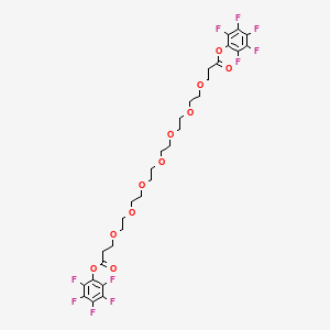 Bis(perfluorophenyl) 4,7,10,13,16,19,22-heptaoxapentacosanedioate chemical structure (CAS 1334170-01-2)