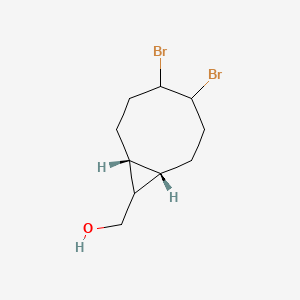 rel-((1R,8S,9s)-4,5-Dibromobicyclo[6.1.0]nonan-9-yl)methanol chemical structure (CAS 1334173-51-1)