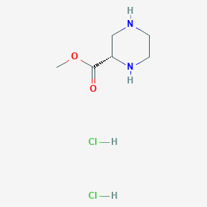 (S)-Piperazine-2-carboxylic acid methyl ester dihydrochloride chemical structure (CAS 1334173-77-1)