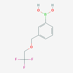 (3-((2,2,2-trifluoroethoxy)methyl)phenyl)boronic acid chemical structure (CAS 1334218-47-1)