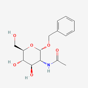 N-((2S,3R,4R,5S,6R)-2-(Benzyloxy)-4,5-dihydroxy-6-(hydroxymethyl)tetrahydro-2H-pyran-3-yl)acetamide chemical structure (CAS 13343-62-9)