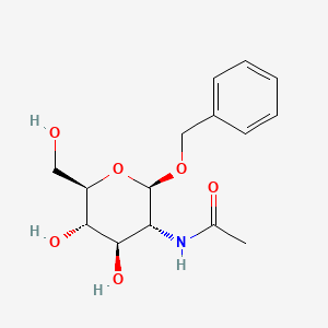 N-((2R,3R,4R,5S,6R)-2-(Benzyloxy)-4,5-dihydroxy-6-(hydroxymethyl)tetrahydro-2H-pyran-3-yl)acetamide chemical structure (CAS 13343-67-4)