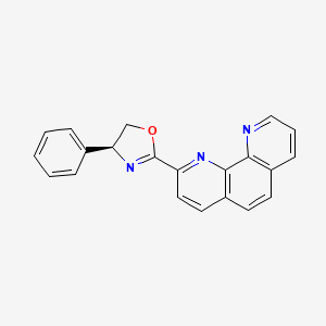 (S)-2-(1,10-Phenanthrolin-2-yl)-4-phenyl-4,5-dihydrooxazole chemical structure (CAS 133435-88-8)