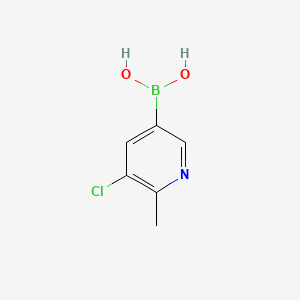 (5-Chloro-6-methylpyridin-3-yl)boronic acid chemical structure (CAS 1334405-66-1)