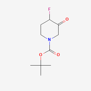 tert-Butyl 4-fluoro-3-oxopiperidine-1-carboxylate chemical structure (CAS 1334413-33-0)