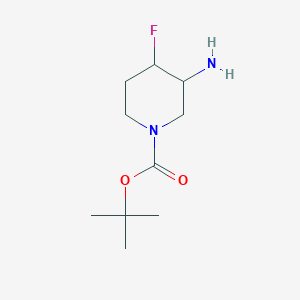 tert-Butyl 3-amino-4-fluoropiperidine-1-carboxylate chemical structure (CAS 1334414-00-4)