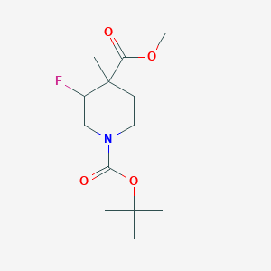 1-tert-Butyl 4-ethyl 3-fluoro-4-methylpiperidine-1,4-dicarboxylate chemical structure (CAS 1334416-25-9)