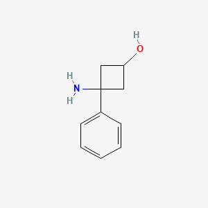3-Amino-3-phenylcyclobutan-1-ol chemical structure (CAS 1334488-43-5)