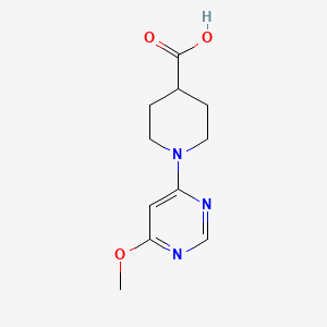 1-(6-Methoxypyrimidin-4-yl)piperidine-4-carboxylic acid chemical structure (CAS 1334488-49-1)
